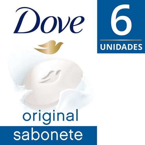 Kit Sabonete em Barra Dove Original - 90g - 6 unidades