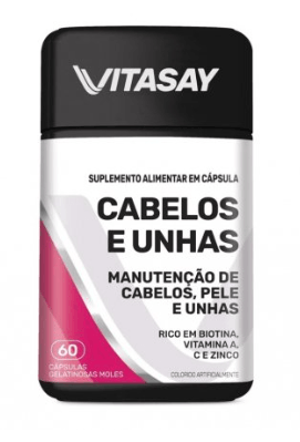 Vitasay Suplemento Alimentar Cabelos e Unhas  - 60 cápsulas