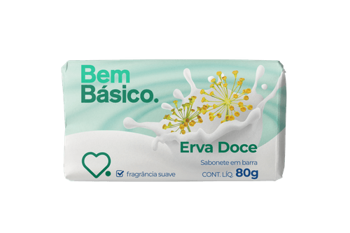 Sabonete em Barra Bem Básico 80g - Erva Doce