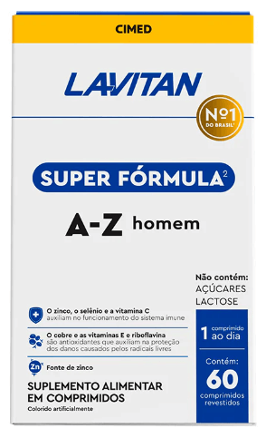 Lavitan Super Fórmula A-Z Homem - 60 comprimidos