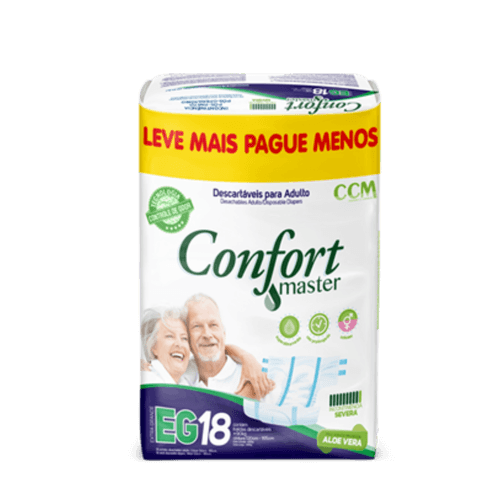 Fralda Geriátrica Confort Master EG - Pacote com 18 Unidades