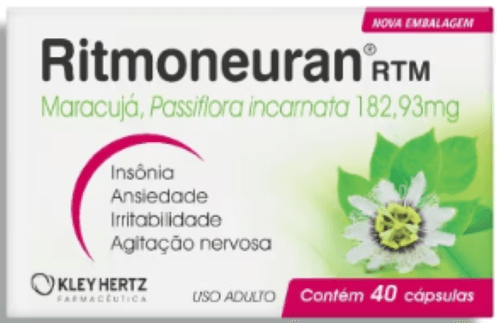 Suplemento Fitoterápico Ritmoneuran RTM Maracujá Passiflora Incarnata 182,93mg Cápsula 40 Unidades