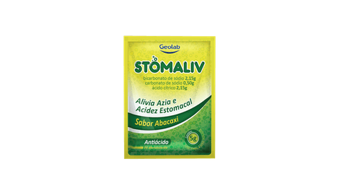 Stomaliv Antiácido Pó Efervescente Geolab 5g Abacaxi - 1 Sachê