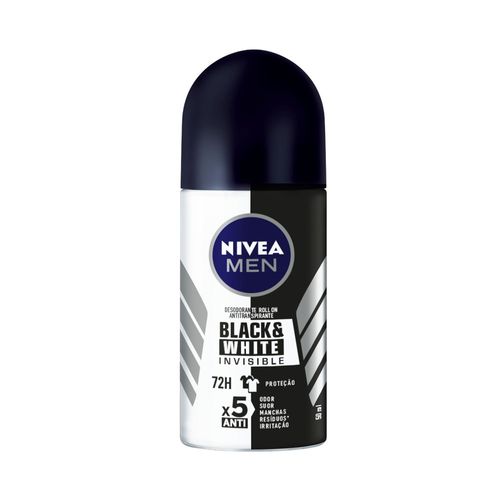 Desodorante Antitranspirante Roll On NIVEA Invisible for Black & White 50ml