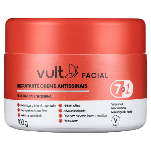 Hidratante Creme Antissinais Vult Facial 100g