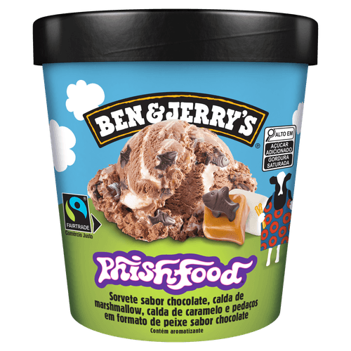 Sorvete Phish Food Ben & Jerry's Pote 458ml