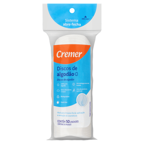 Disco De Algodao Cremer 50Un