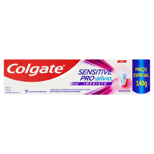 Creme Dental Colgate Sensitive Pro-Alívio Imediato Gengivas Caixa 140g