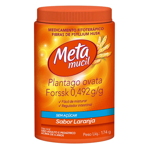 Regulador Intestinal Laranja Zero Açúcar Metamucil Pote 174g