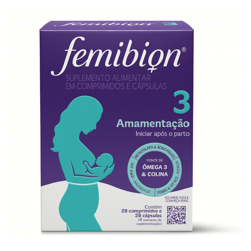 Suplemento Alimentar Femibion 3 Amamentação Femibion 56 Unidades Comprimido