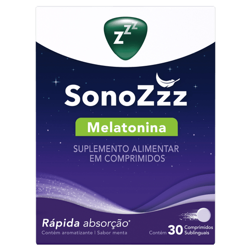 Suplemento Melatonina Menta SonoZzz 1mg Comprimido Sublingual 30 Unidades