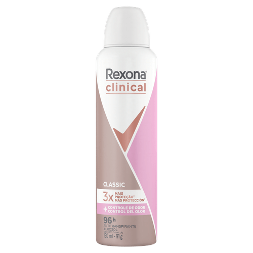 Antitranspirante Aerossol Classic Rexona Clinical 150ml Spray