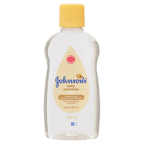 Óleo para Bebê Johnson's Baby Amêndoas Frasco 200ml