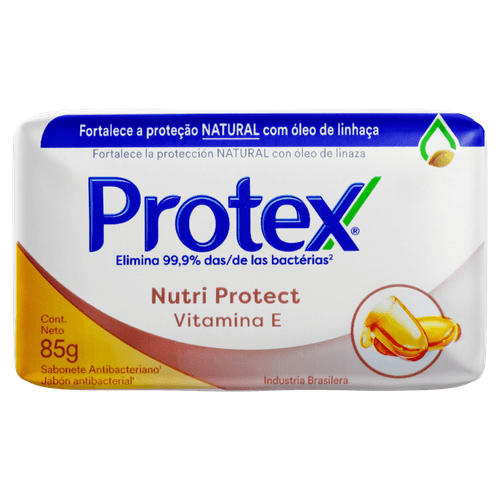 Sabonete Barra Antibacteriano Protex Nutri Protect Vitamina E Envoltório 85g