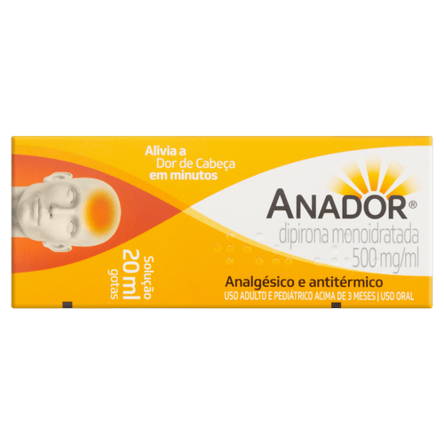 Anador 500mg/ml Sanofi Caixa Gotas 20ml