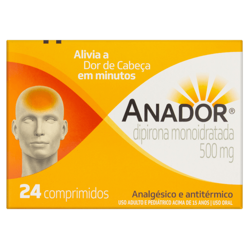 Anador 500mg Sanofi Caixa 24 Comprimidos