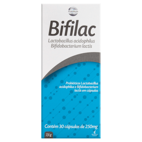 Bifilac 250mg Mantecorp Farmasa Caixa 7,5g 30 Cápsulas
