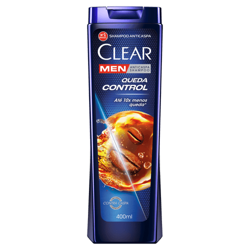 Shampoo Anticaspa Clear Men Queda Control Frasco 400ml