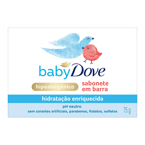 Sabonete Barra Hidratação Enriquecida Dove Baby Caixa 75g