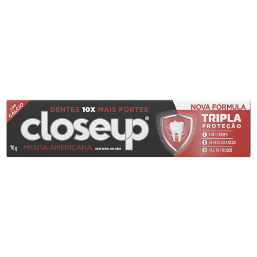 Creme Dental Menta Americana Closeup Tripla Proteção Caixa 70g