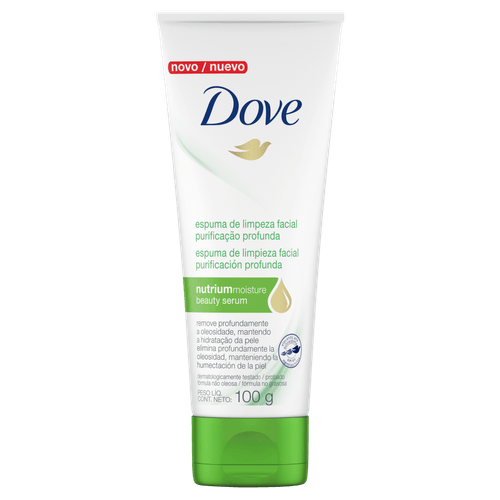 Espuma de Limpeza Purificação Profunda Facial Dove Bisnaga 100g