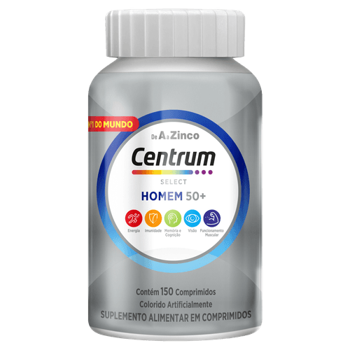 Suplemento Centrum Select Homem 50+ Frasco 150 Comprimidos
