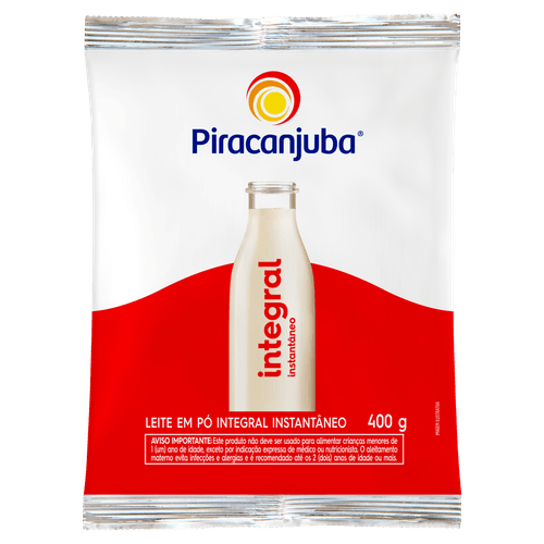 Leite em Pó Integral Instantâneo Piracanjuba 400g