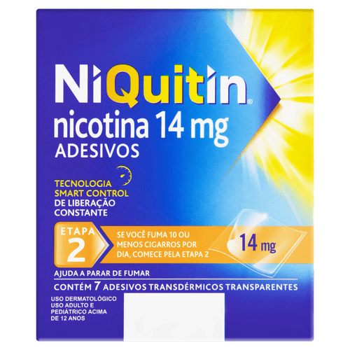 Niquitin 2 Etapa Adesivos 14mg 7un