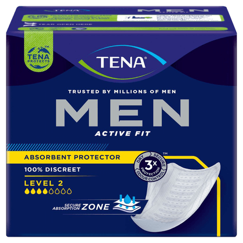 Absorvente Protetor Masculino Tena Men Active Fit -  10 Unidades