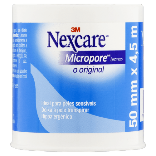 Esparadrapo Nexcare Fita Micropore Branco 50Mmx4,5Xmt - Nexcare