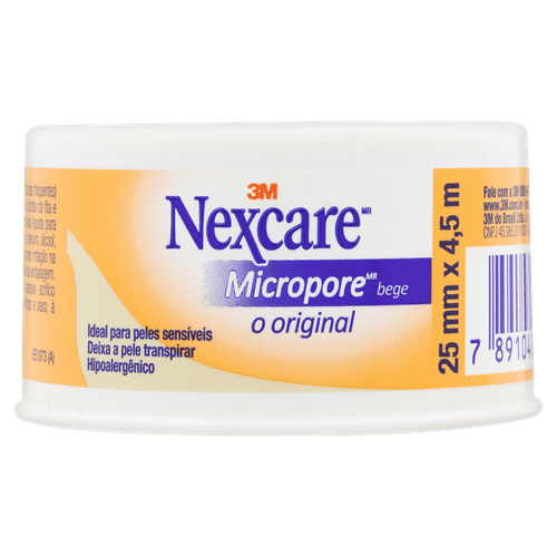 Esparadrapo Nexcare Fita Micropore Bege 25Mmx4,5Mt - Nexcare