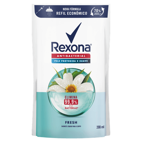 Sabonete Líquido Rexona Antibacterial Fresh 200ml Refil