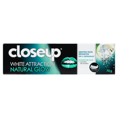 Gel Dental Natural Glow Coco Fresh Closeup White Attraction Caixa 70g