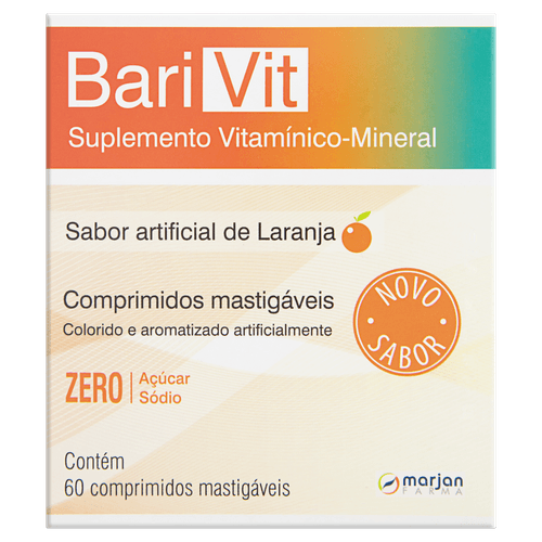 Marjan Barivit Sabor Laranja 60 Comprimidos - Barivit