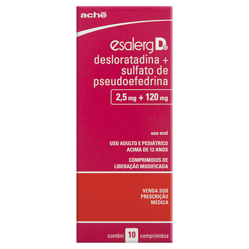 Esalerg D12 2,5 + 120mg 10 Comprimidos Revestidos