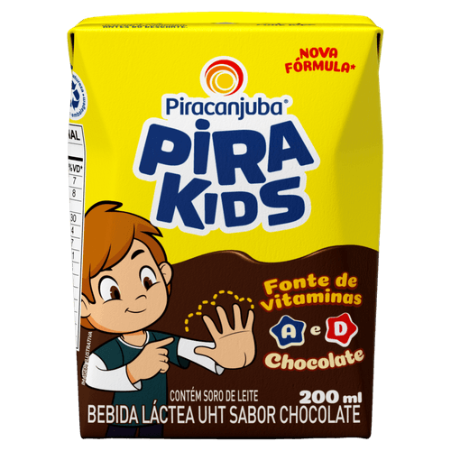 Bebida Láctea UHT Chocolate Piracanjuba Pirakids - 200ml