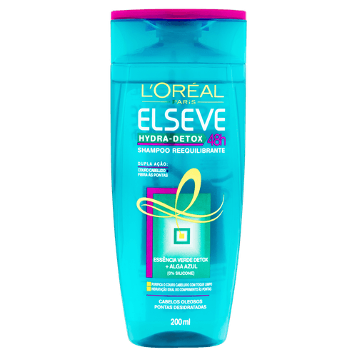 Shampoo Elseve Hydra Detox Anti Óleo 200Ml - Elseve