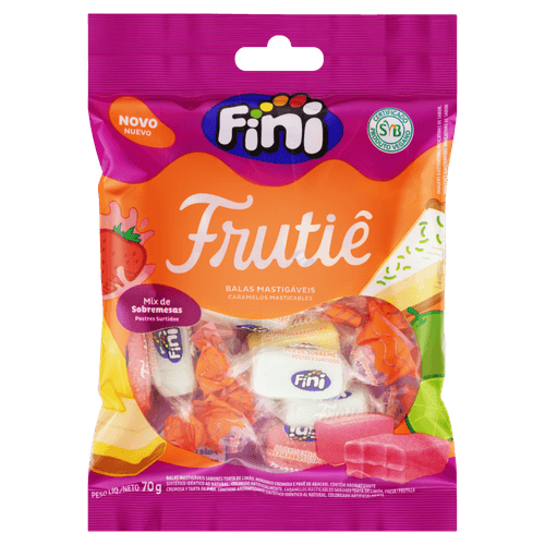 Bala Fini Frutie Sobremesas 70G