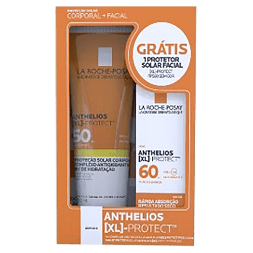 Kit Protetor Solar Corporal La Roche-Posay Anthelios XL Protect FPS50 200ml + Facial FPS 60 - 25g