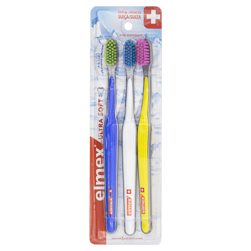 Escova De Dentes Elmex Ultra Soft 3 Pack - Elmex