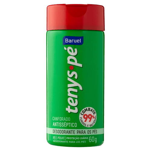 Desodorante Pó para os Pés Baruel Tenys Pé Canforado Frasco 60g