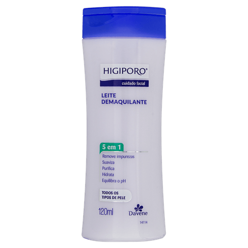 Leite Demaquilante Higiporo Todos Tipos 120Ml - Higiporo