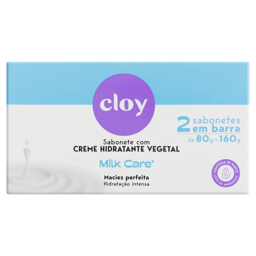 Kit Sabonete Barra Cloy Beauty Milk Care 02Un 80G - Cloy