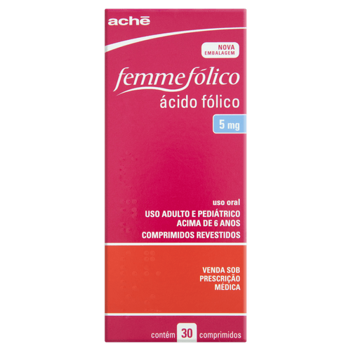 Femme Fólico 5mg 30 Comprimidos Revestidos