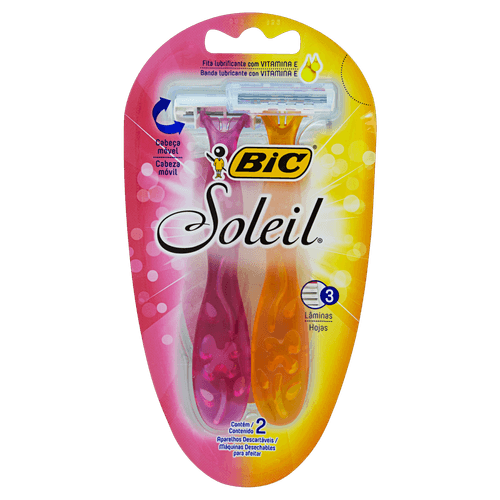 Aparelho de Depilar Descartável Bic Soleil 2 Unidades