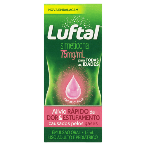 Luftal Gotas - Simeticona 75mg/ml - Sabor Cereja - 15ml