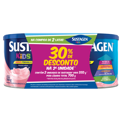Sustagen Kids Kit 2 unidades de 350g - Morango