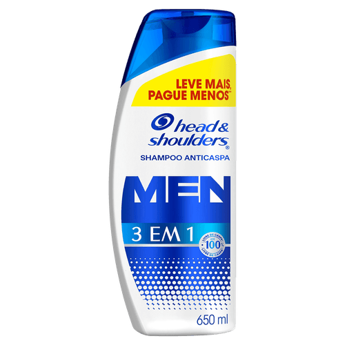 Shampoo Anticaspa 3 em 1 Head & Shoulders Men - 650ml