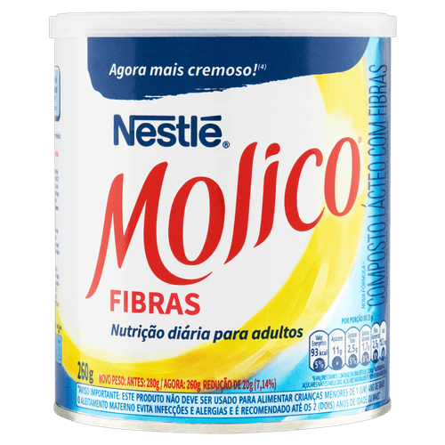 Molico Fibras Lata - 260g