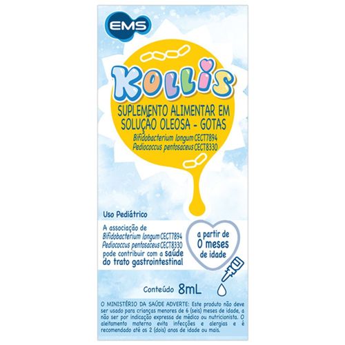 Suplemento Alimentar Gastrointestinal Pediátrico Kollis Gotas 8ml